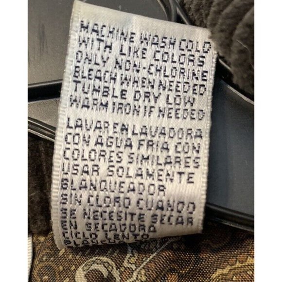 Billblass Jeans Ladies Brown Paisley Lined Corduroy Jacket Size Large - Picture 5 of 5